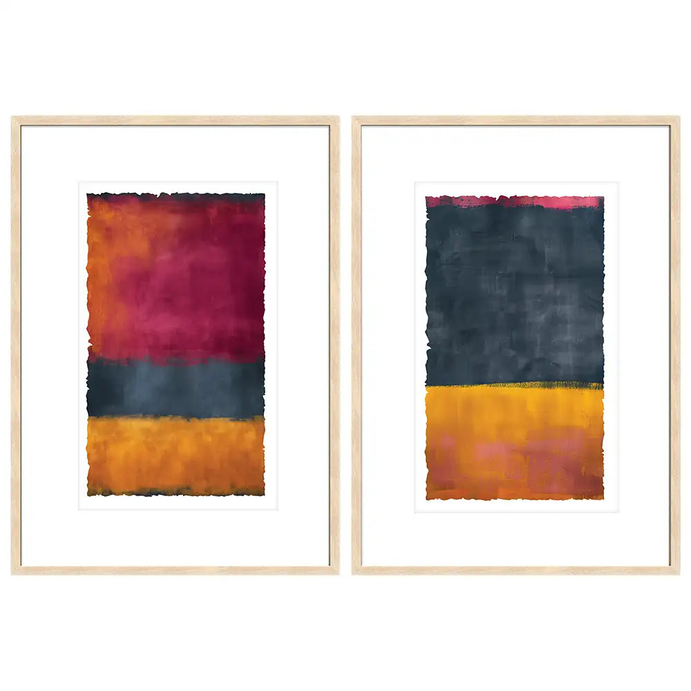 Cuadro pintura abstracta con paspartú