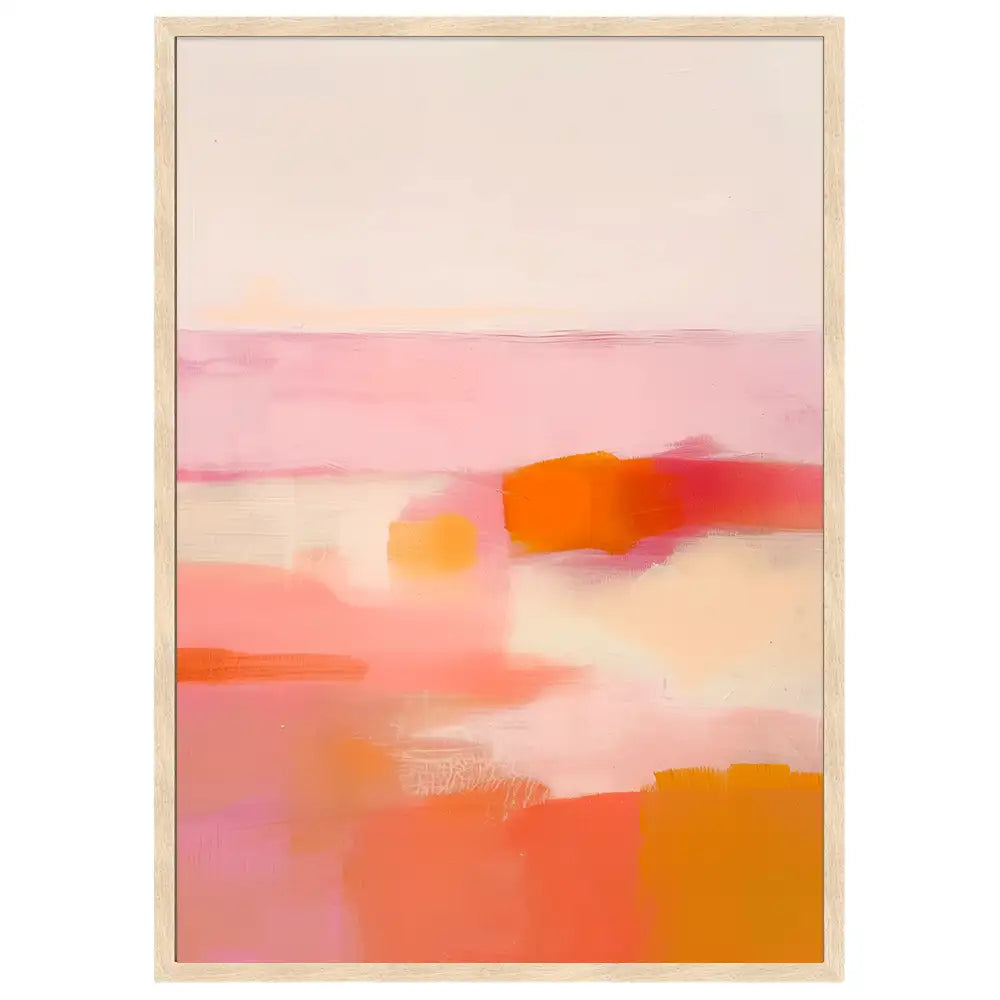 Cuadro abstracto moderno en tonos cálidos