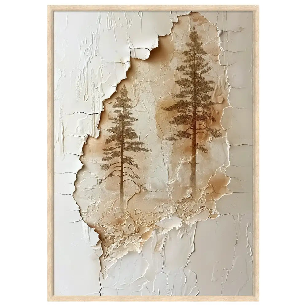 Cuadro Japandi con paisaje sutil | Belleza orgánica y natural