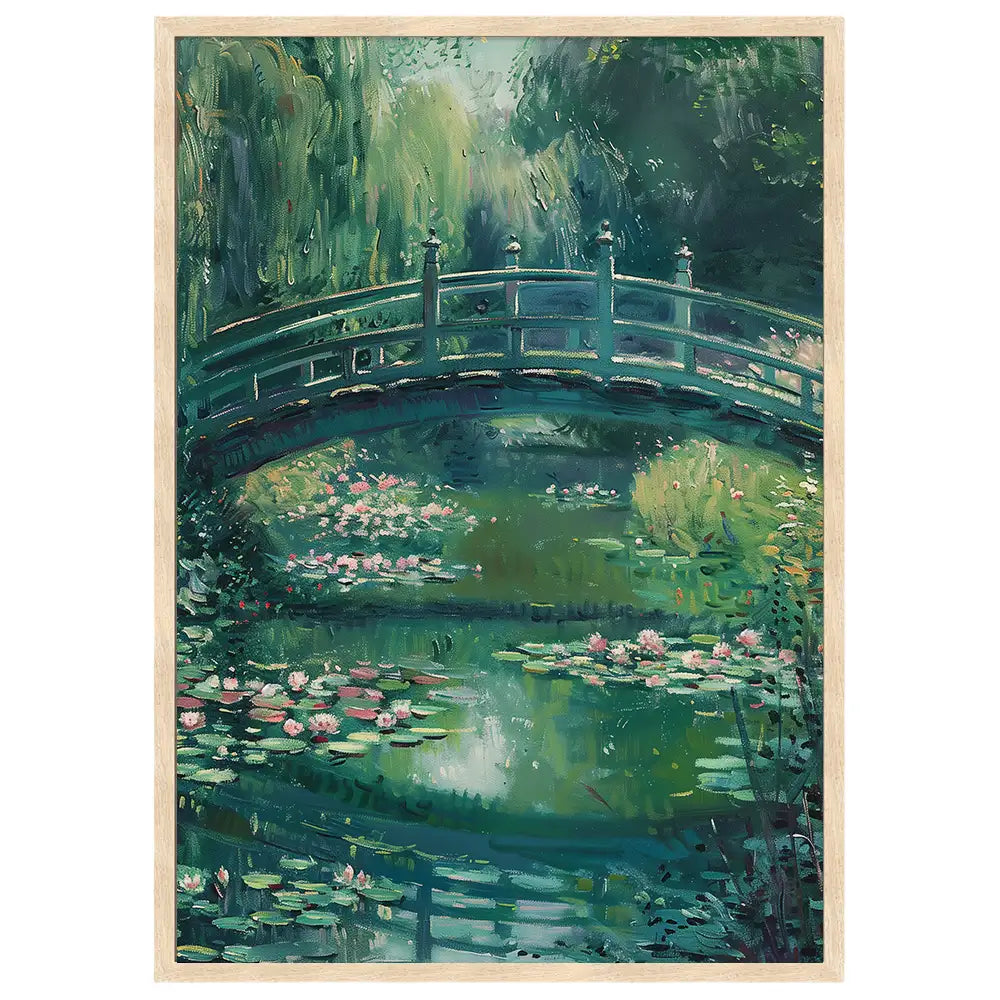 Cuadro famoso con paisaje basado en Monet