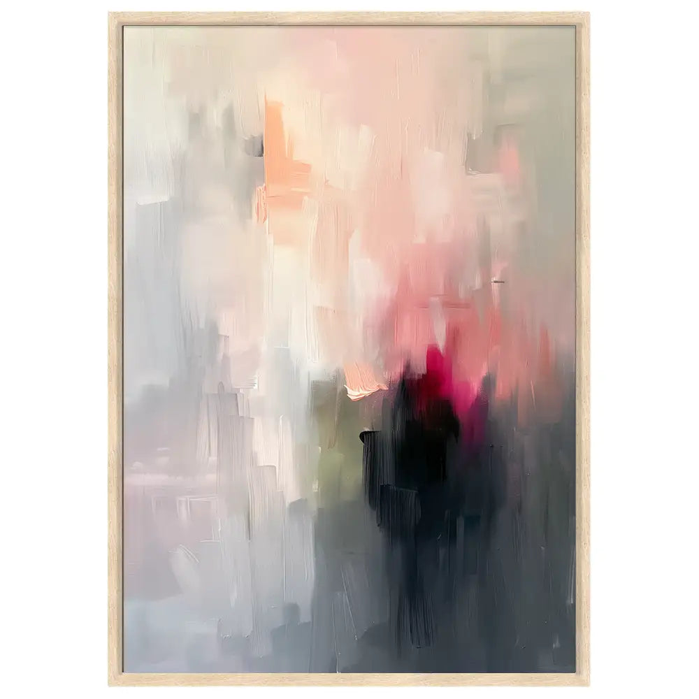Cuadro abstracto con matices suaves y profundidad emocional