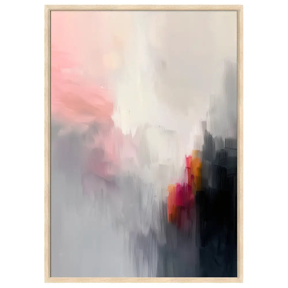 Cuadro abstracto elegante con tonos diluidos