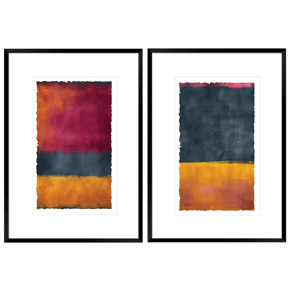 Cuadro pintura abstracta con paspartú