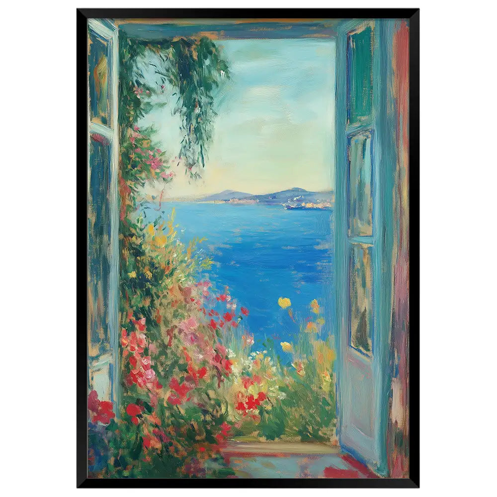 Cuadro mediterráneo floral inspirado en obras famosas