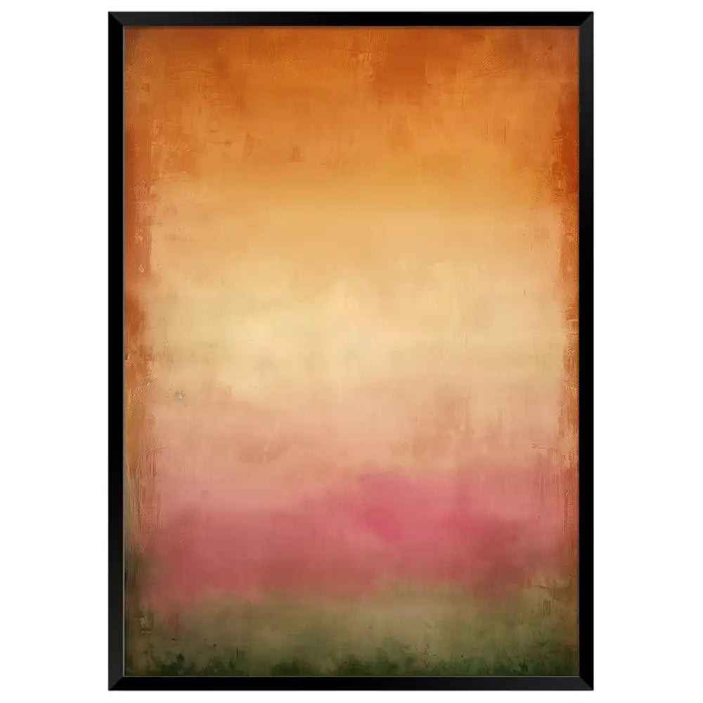 Tonos cálidos con centro luminoso — 50×70 en negro