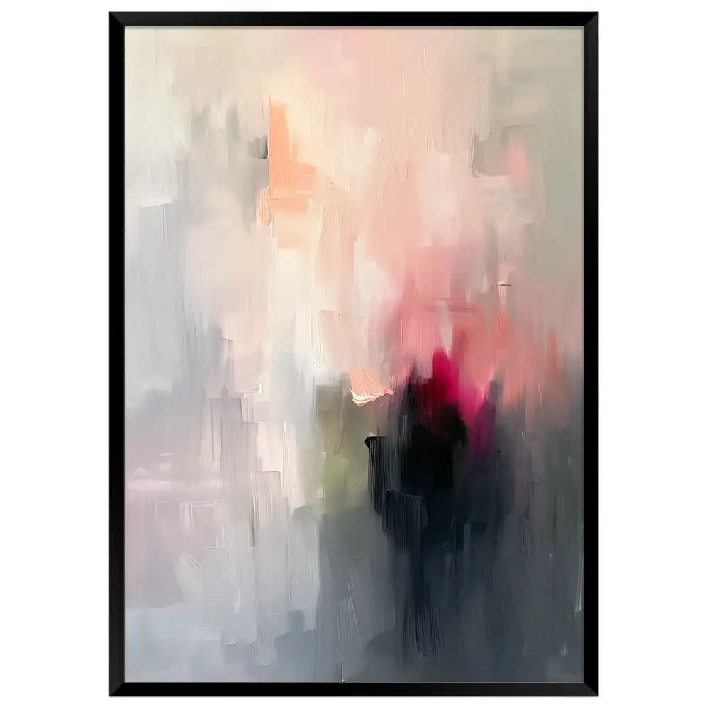 Cuadro abstracto con matices suaves y profundidad emocional