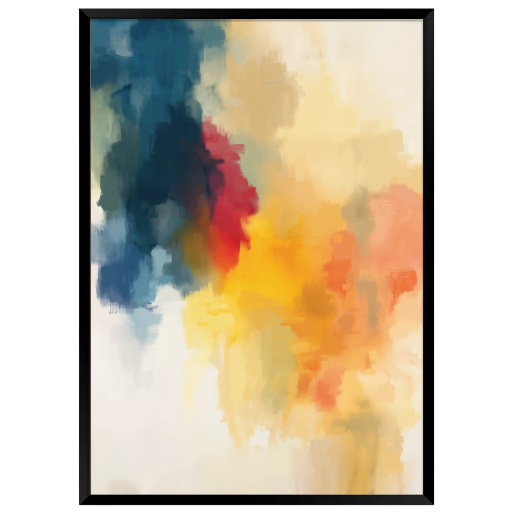 Cuadro abstracto en tonos cálidos | Composición luminosa