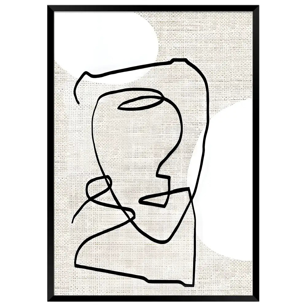 Cuadro minimalista rostro | Líneas y contornos