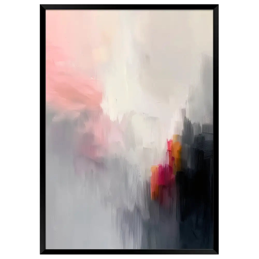 Cuadro abstracto elegante con tonos diluidos