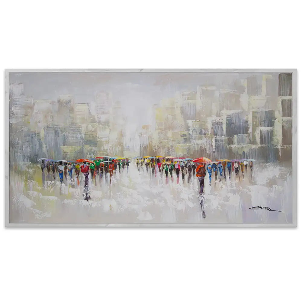 Cuadros abstractos y modernos | Figuras urbanas en movimiento