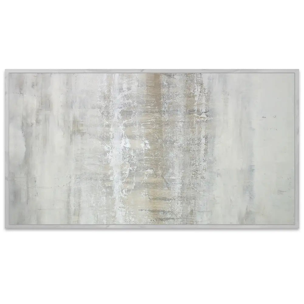 Cuadro pintado a mano en tonos grises con textura neutra