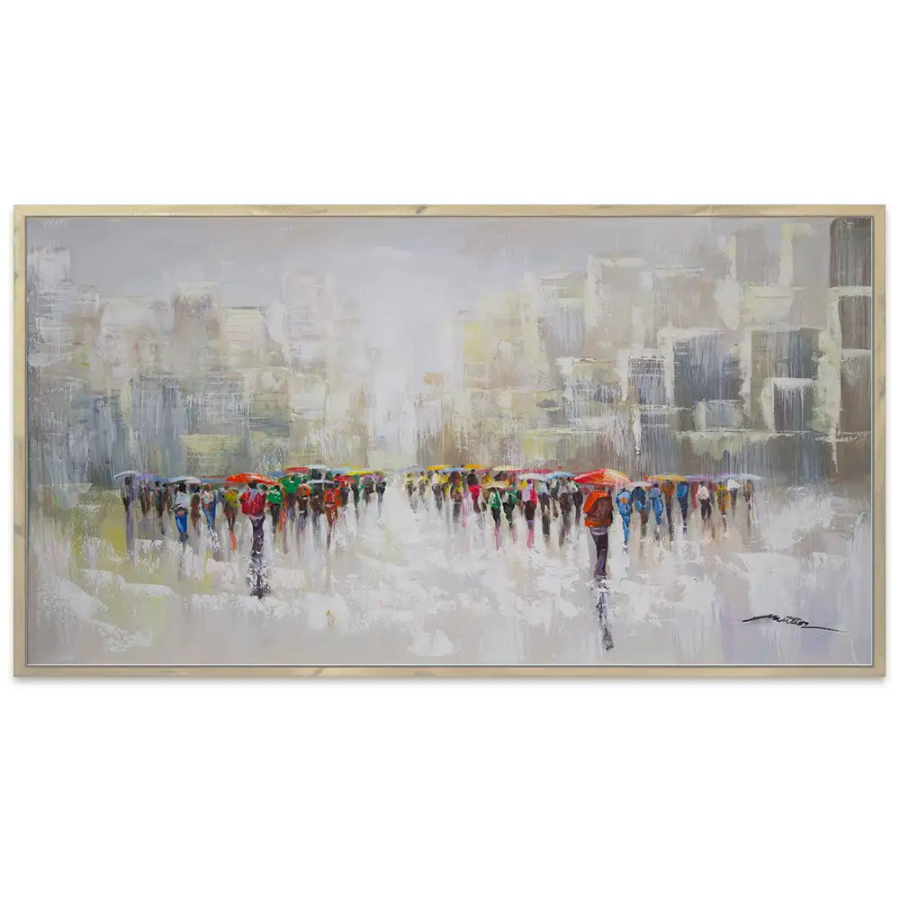 Cuadros abstractos y modernos | Figuras urbanas en movimiento