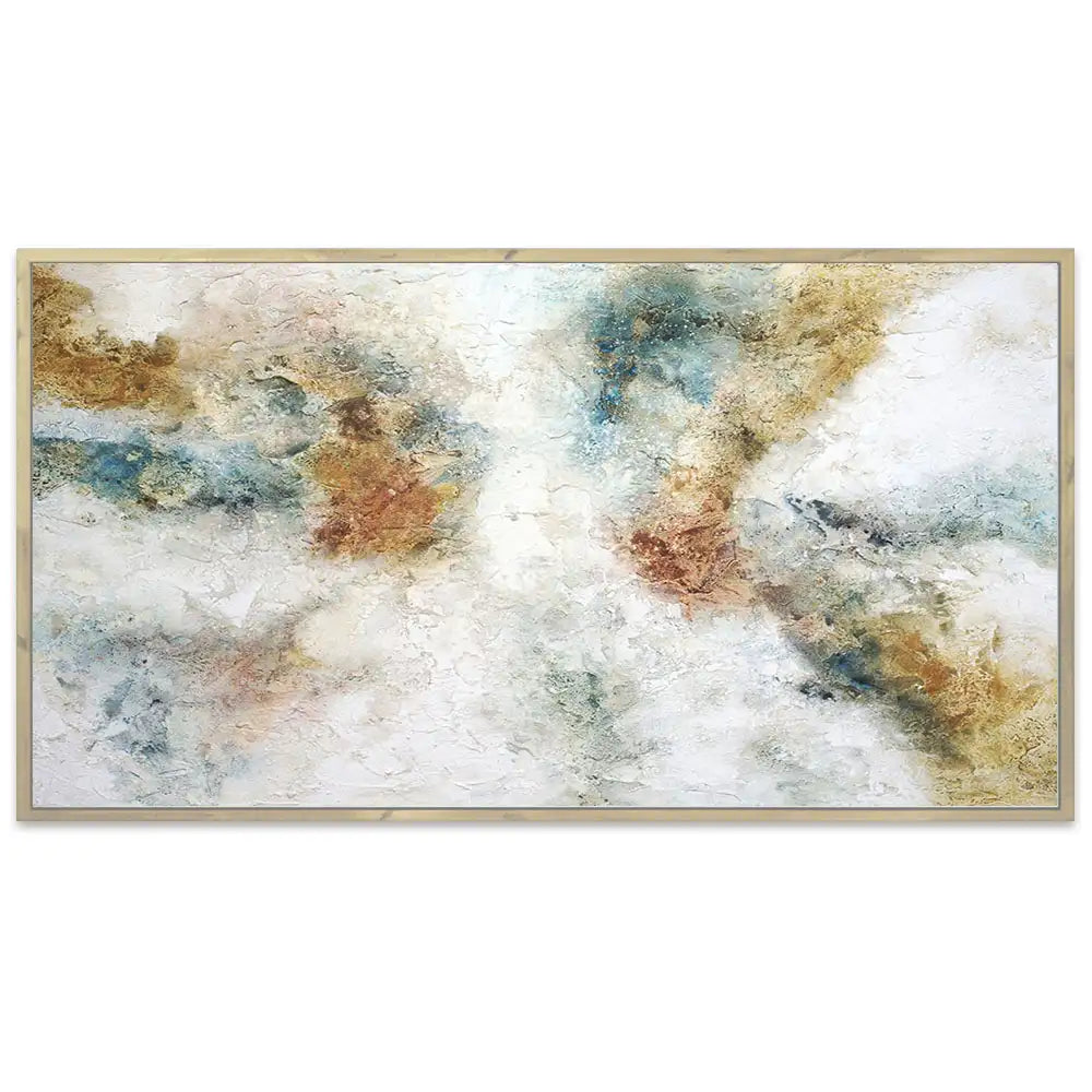 Cuadro pintados con acrilico abstracto con textura mineral