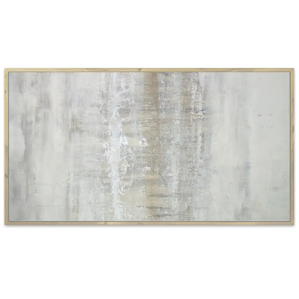 Cuadro pintado a mano en tonos grises con textura neutra