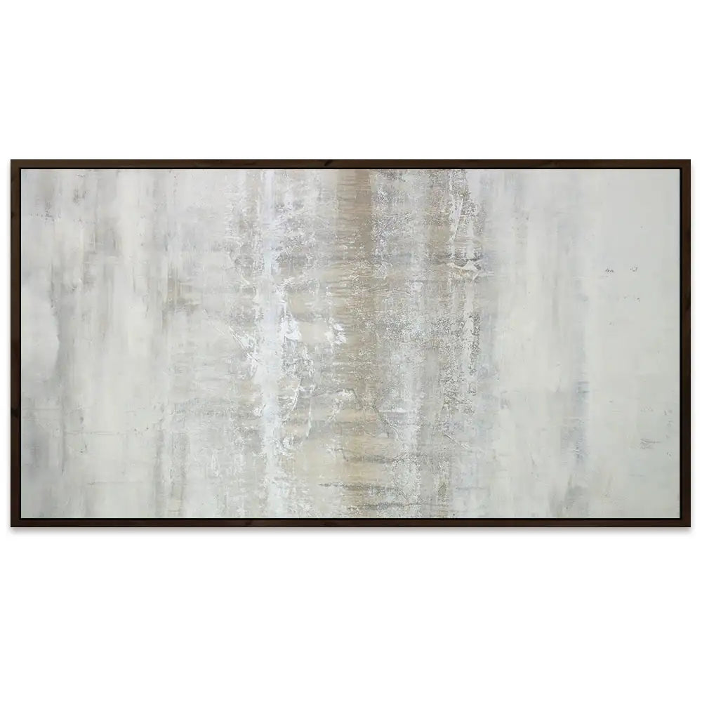 Cuadro pintado a mano en tonos grises con textura neutra