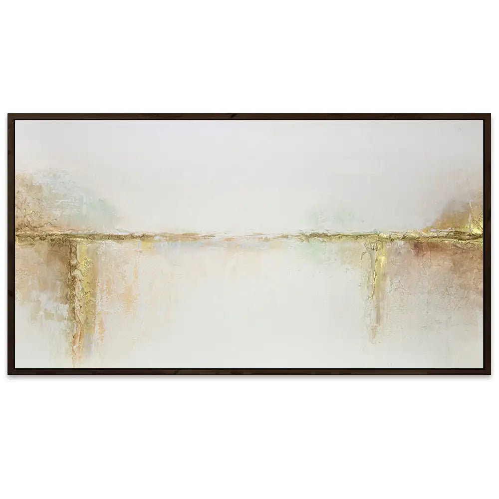 Cuadros con relieve con detalles dorados y fondo neutro