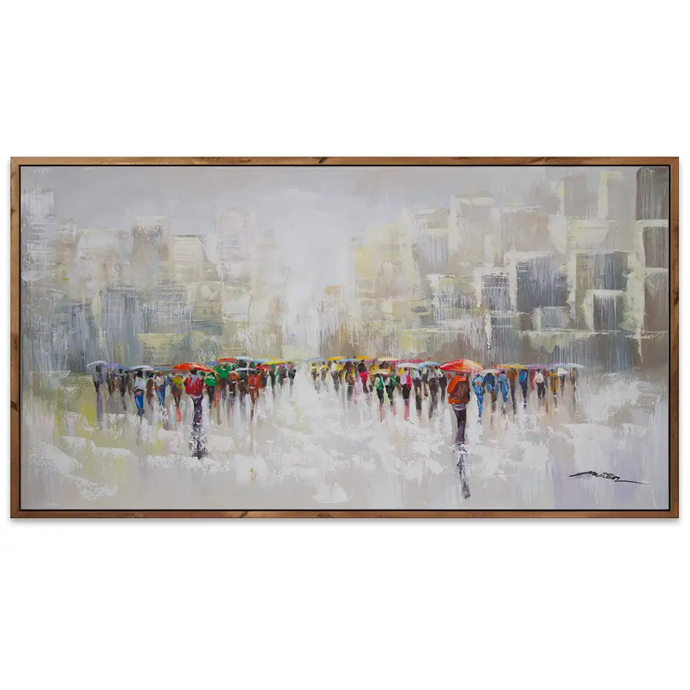 Cuadros abstractos y modernos | Figuras urbanas en movimiento