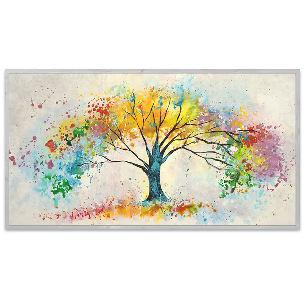 Cuadro Árbol de la Vida Pintado a Mano con Relieve Artesanal