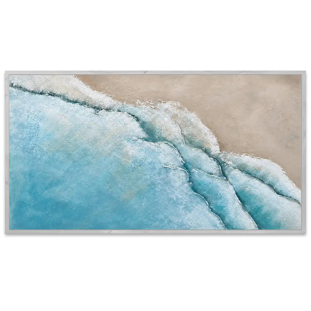 Cuadro abstracto horizontal pintado a mano