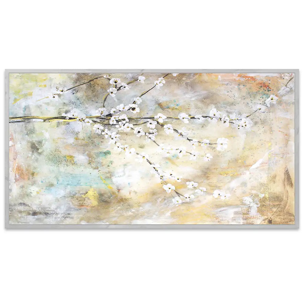 Cuadro de flores para dormitorio abstracto elegante
