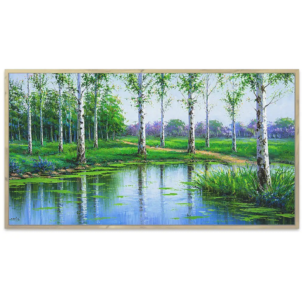 Paisaje vibrante lleno de frescura | Cuadros a mano