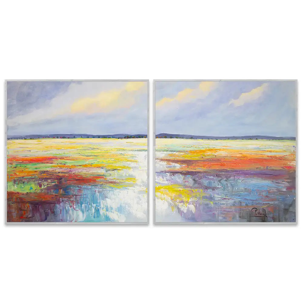 Cuadros originales | Paisaje colorido pintado a mano