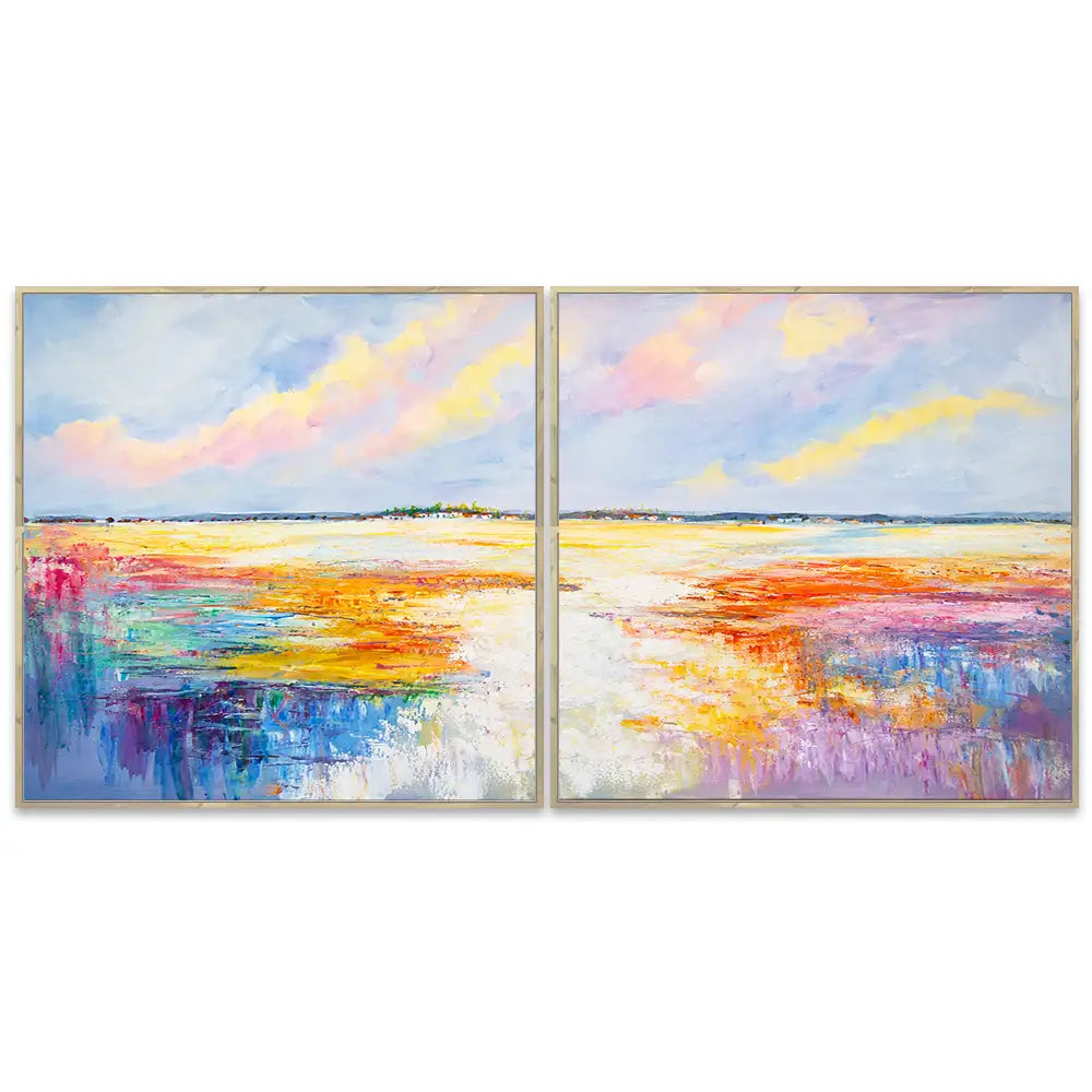 Naturaleza vibrante en lienzo | Cuadro pintado a mano