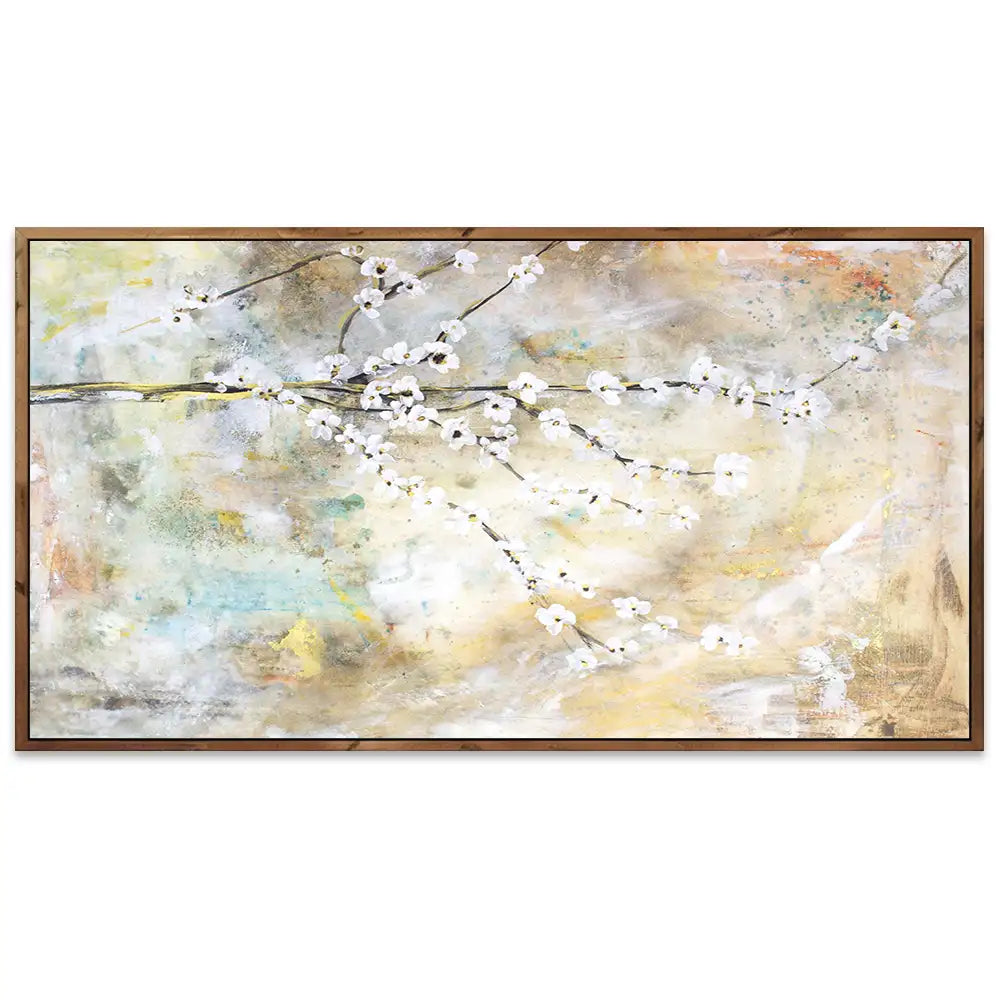Cuadro de flores para dormitorio abstracto elegante