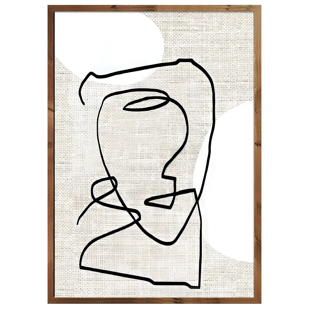 Cuadro minimalista rostro | Líneas y contornos