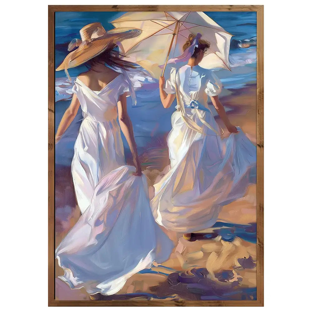 Cuadro decorativo con mujeres en la playa | Estilo icónico