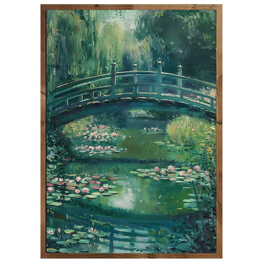 Cuadro famoso con paisaje basado en Monet