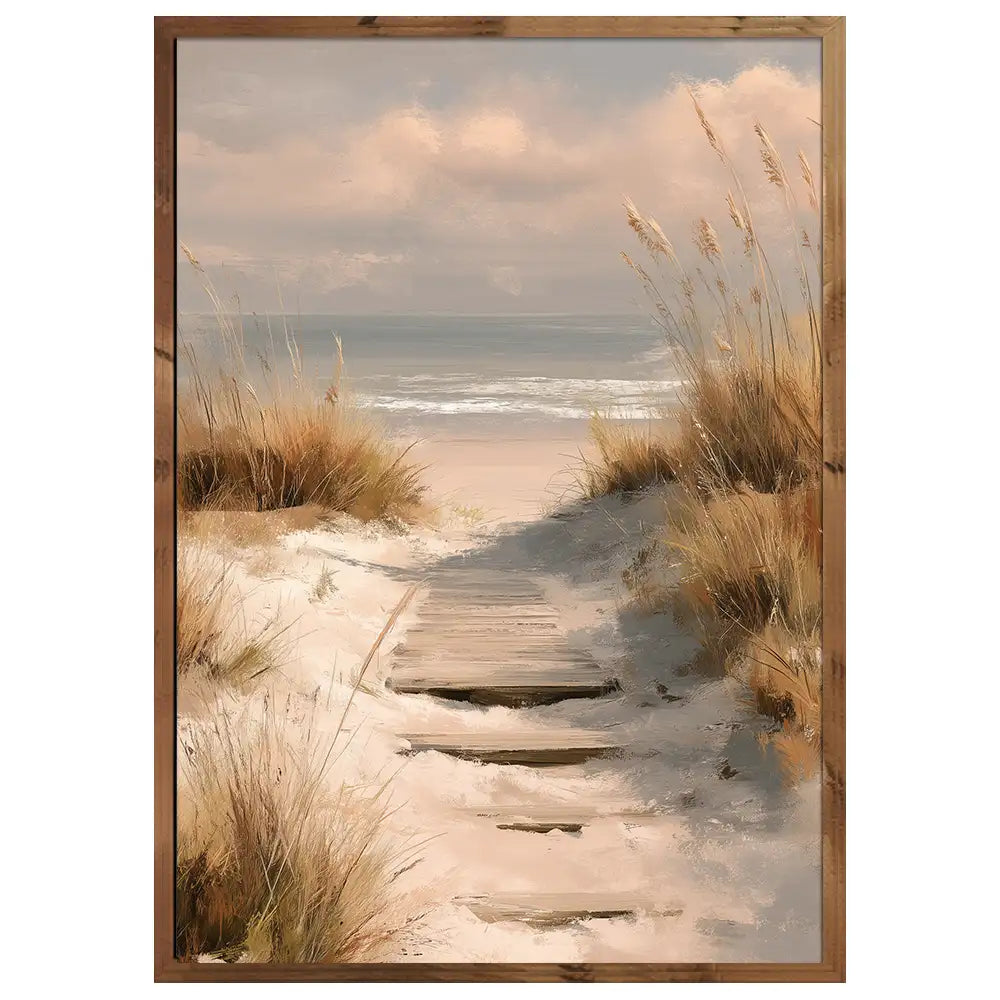 Láminas de paisajes de playa | Mar y vegetación