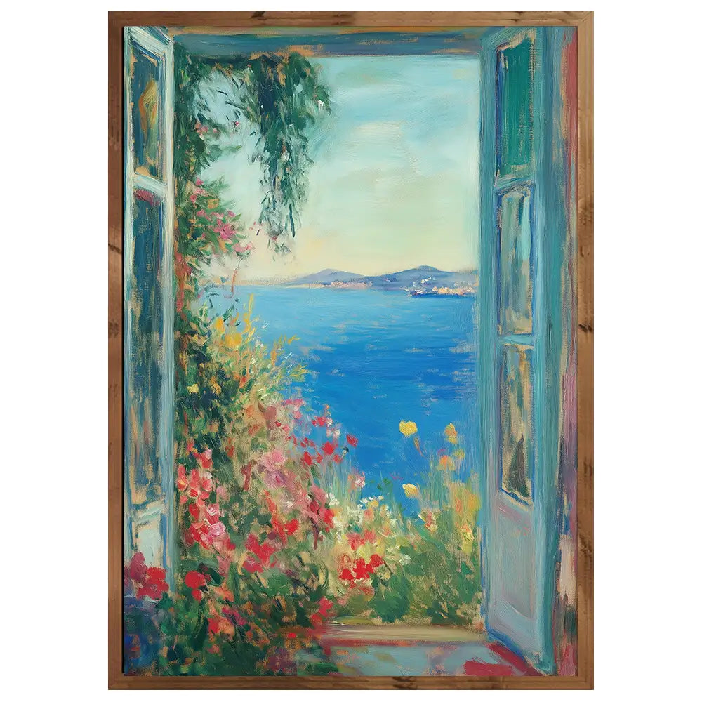 Cuadro mediterráneo floral inspirado en obras famosas