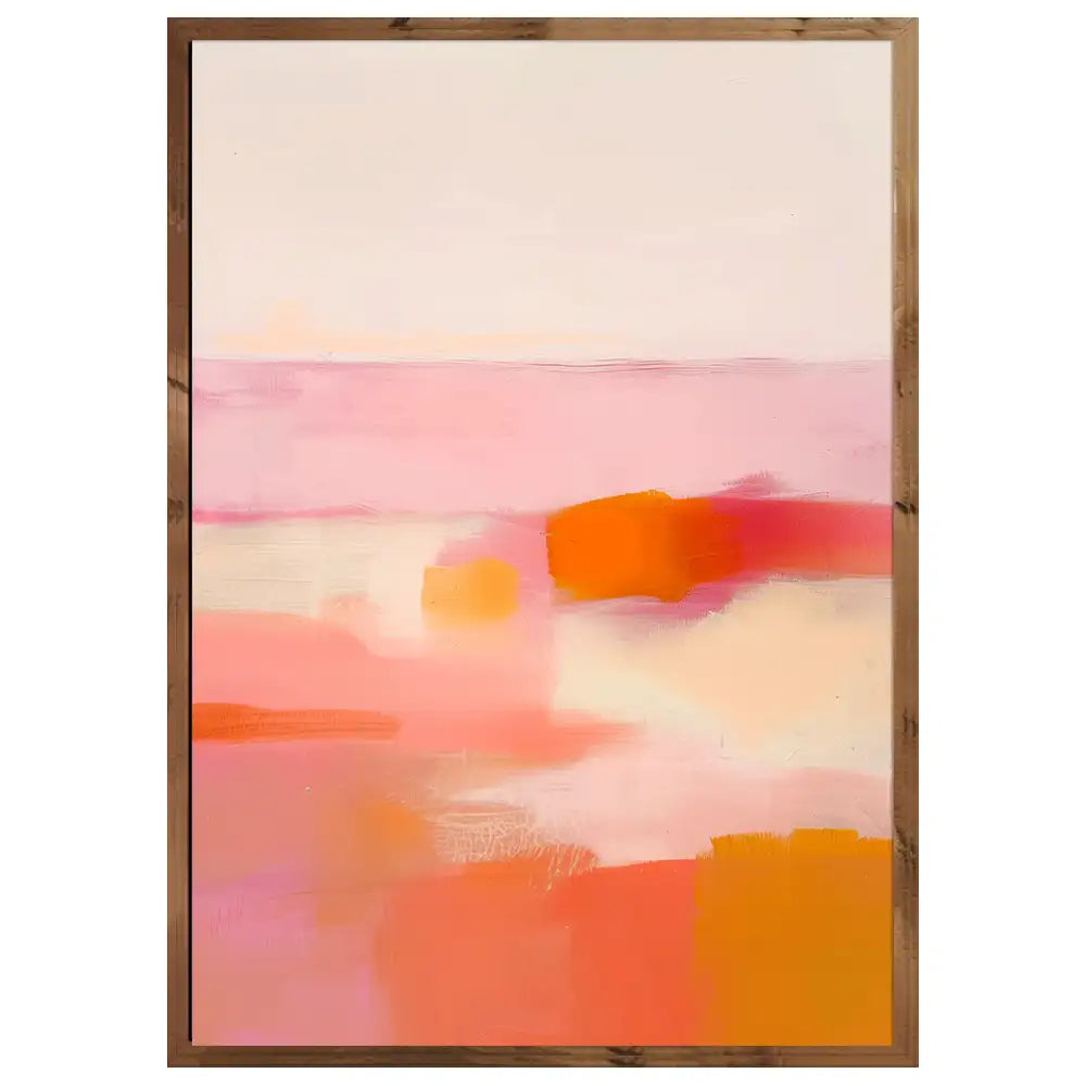 Cuadro abstracto moderno en tonos cálidos