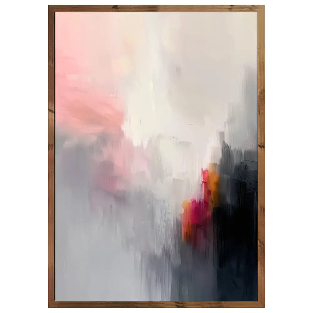 Cuadro abstracto elegante con tonos diluidos