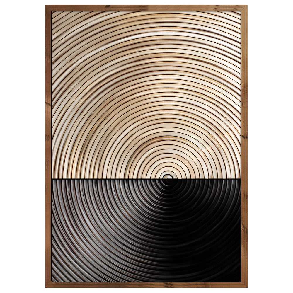 Cuadros geométricos abstractos modernos en tonos arena y negro