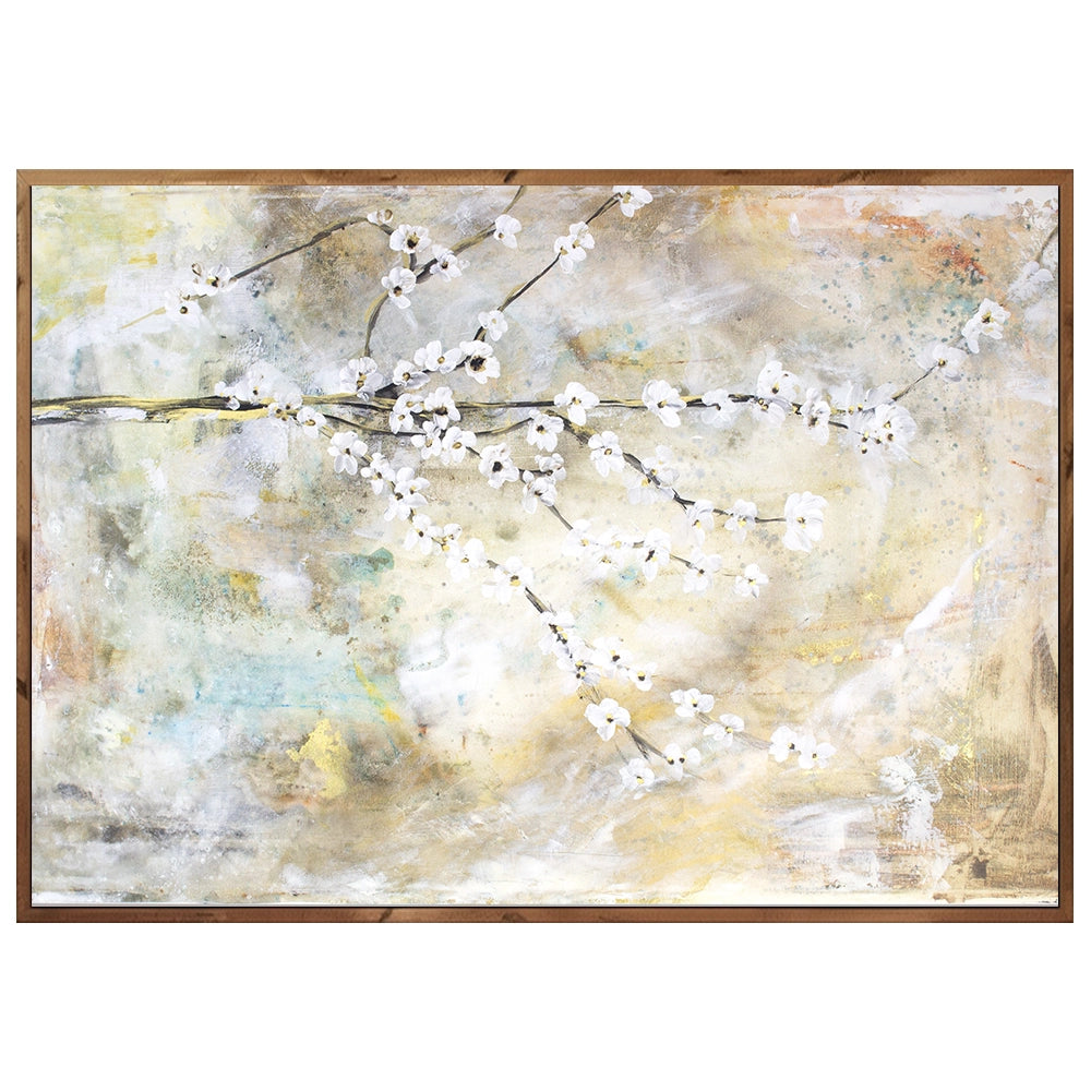 Cuadro de flores para dormitorio abstracto elegante