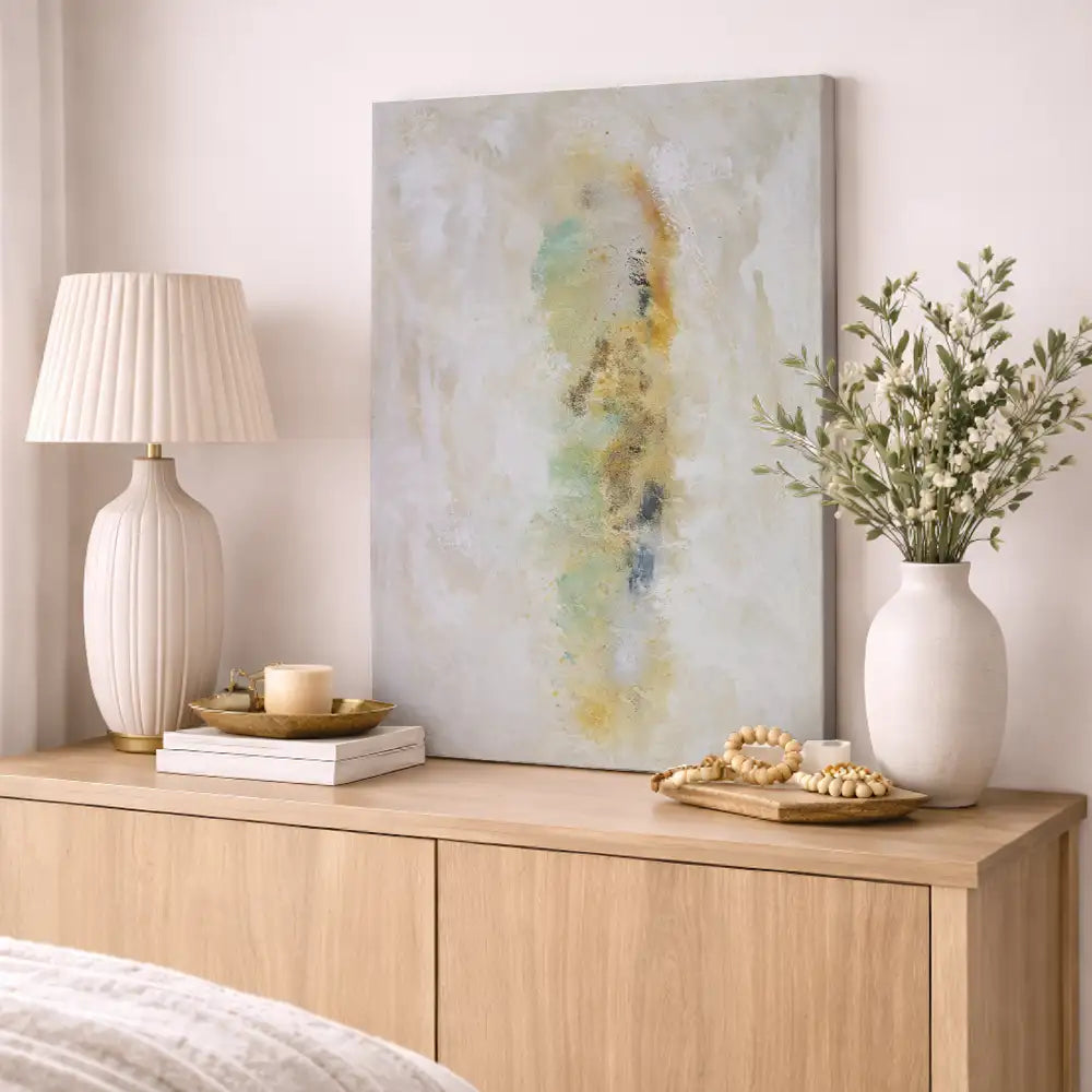 Base clara con ocres y verde suave (sin marco)