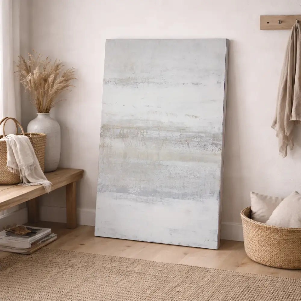 Capas claras en blanco roto y gris piedra (sin marco)