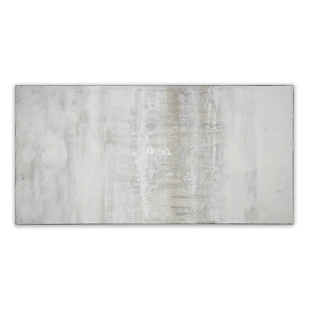 Cuadro pintado a mano en tonos grises con textura neutra