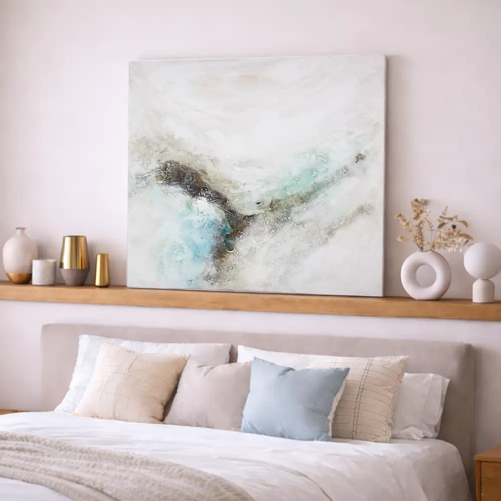 Textura erosionada y mucho blanco (70×100 / 80×80, sin marco)