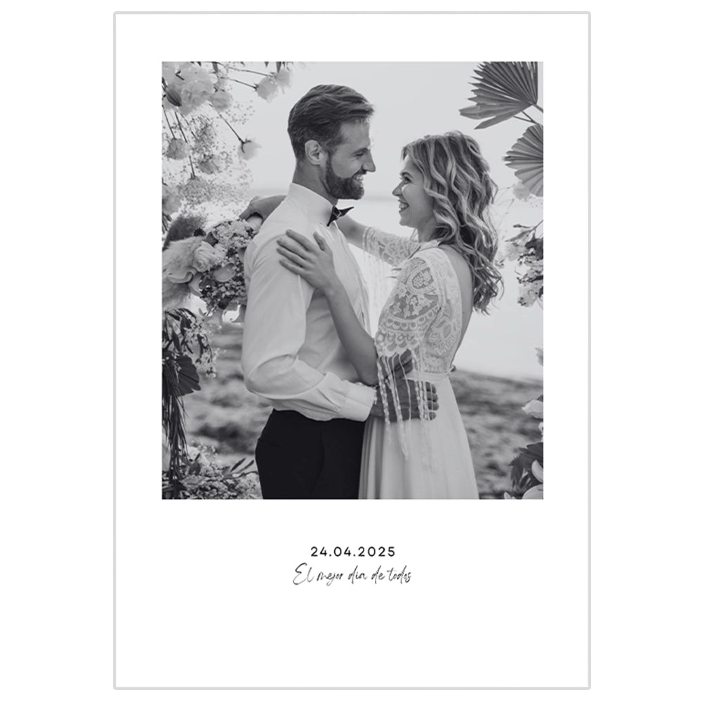 Cuadro personalizado con fecha para parejas