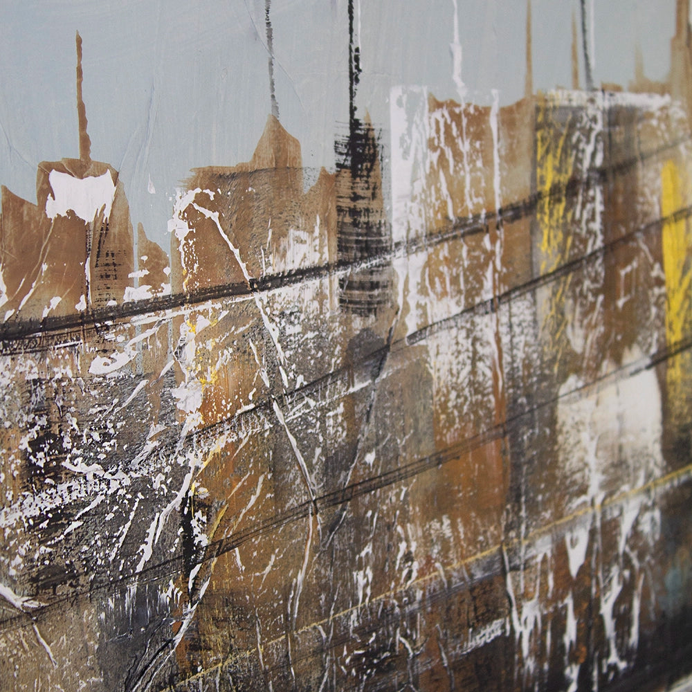 Cuadro puente de Brooklyn con relieve arquitectónico