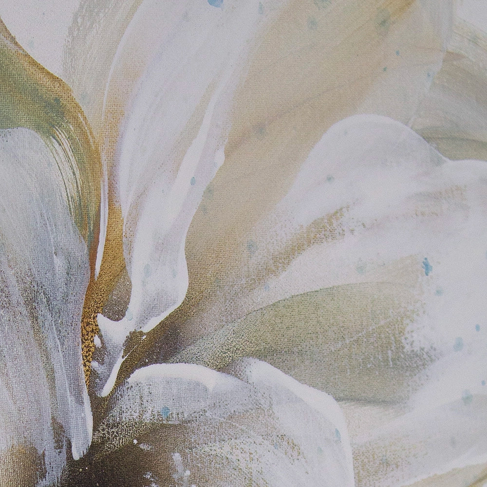 Cuadros modernos de flores grandes en blanco y beige