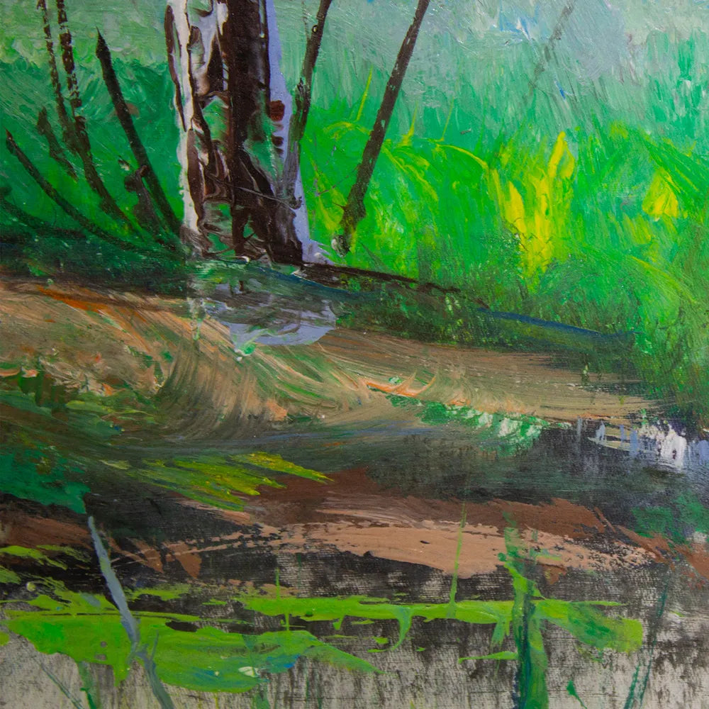 Paisaje vibrante lleno de frescura | Cuadros a mano