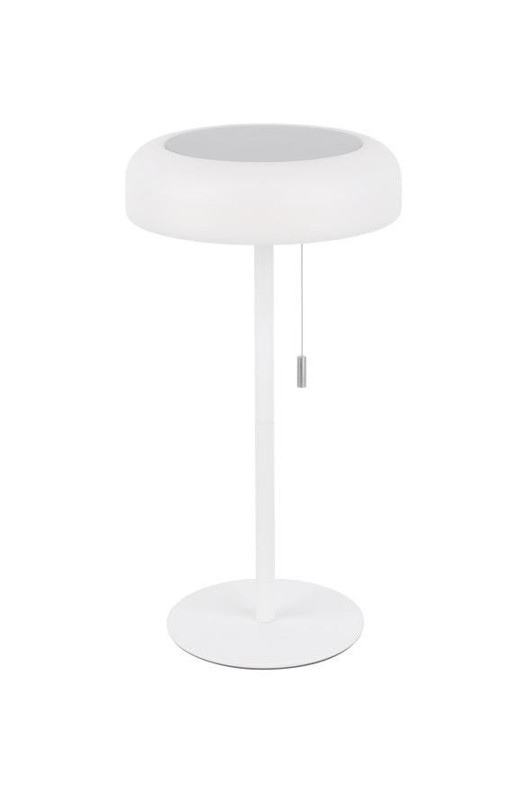 Lámpara de mesa exterior blanca | Diseño recargable solar