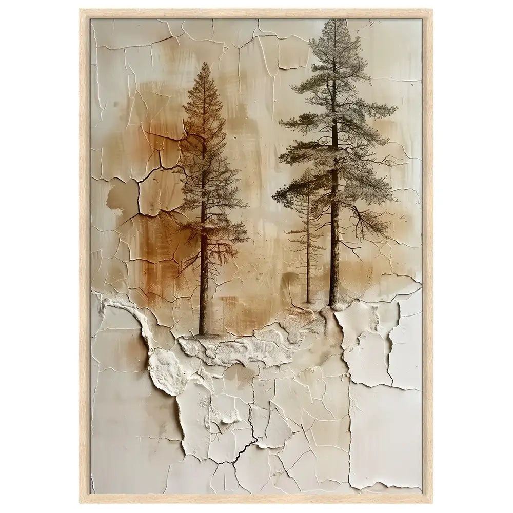 RAÍZ FRÁGIL — Impresión FineArt 50×70 en marco de madera natural