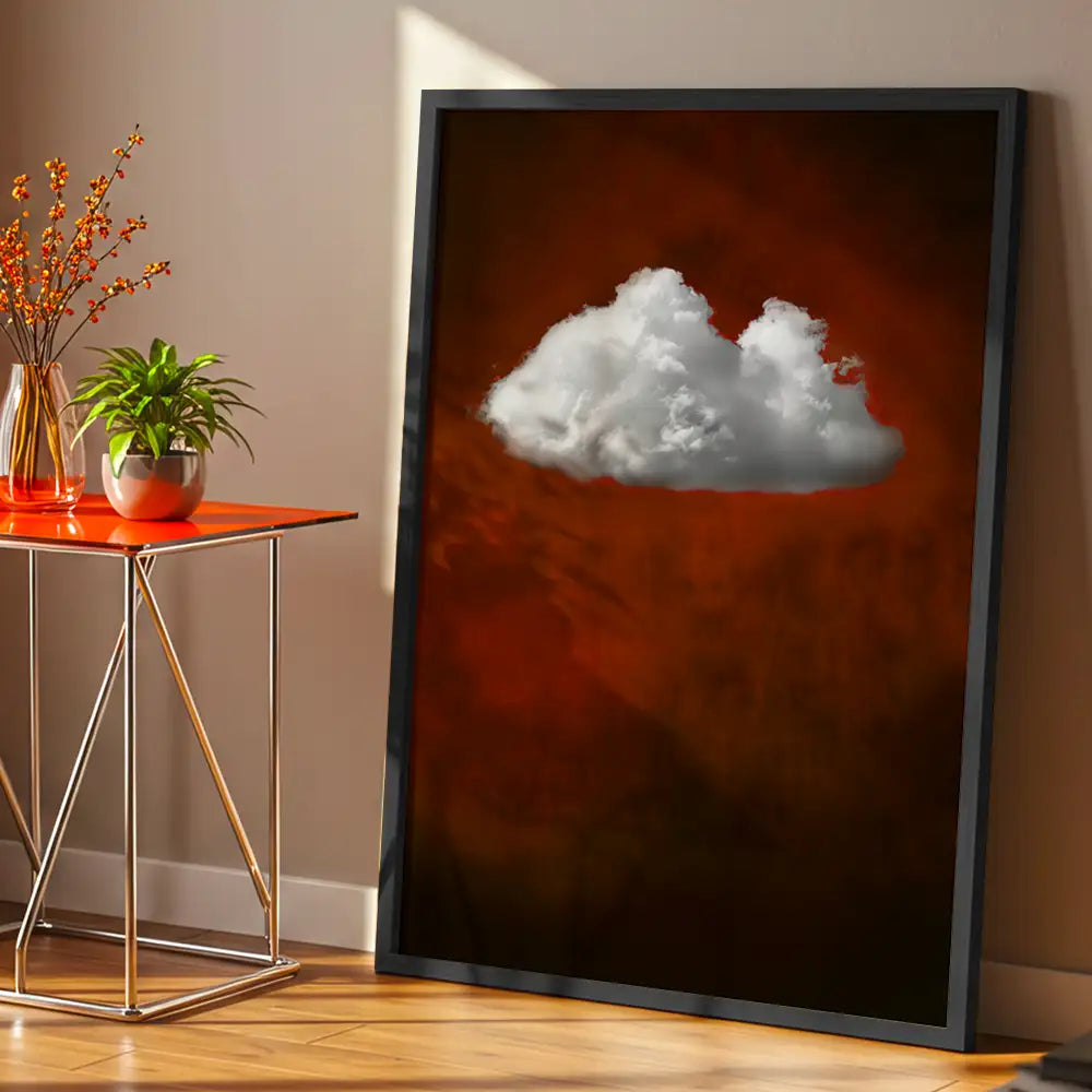 CICATRIZ - Terracota oscuro y nube blanca