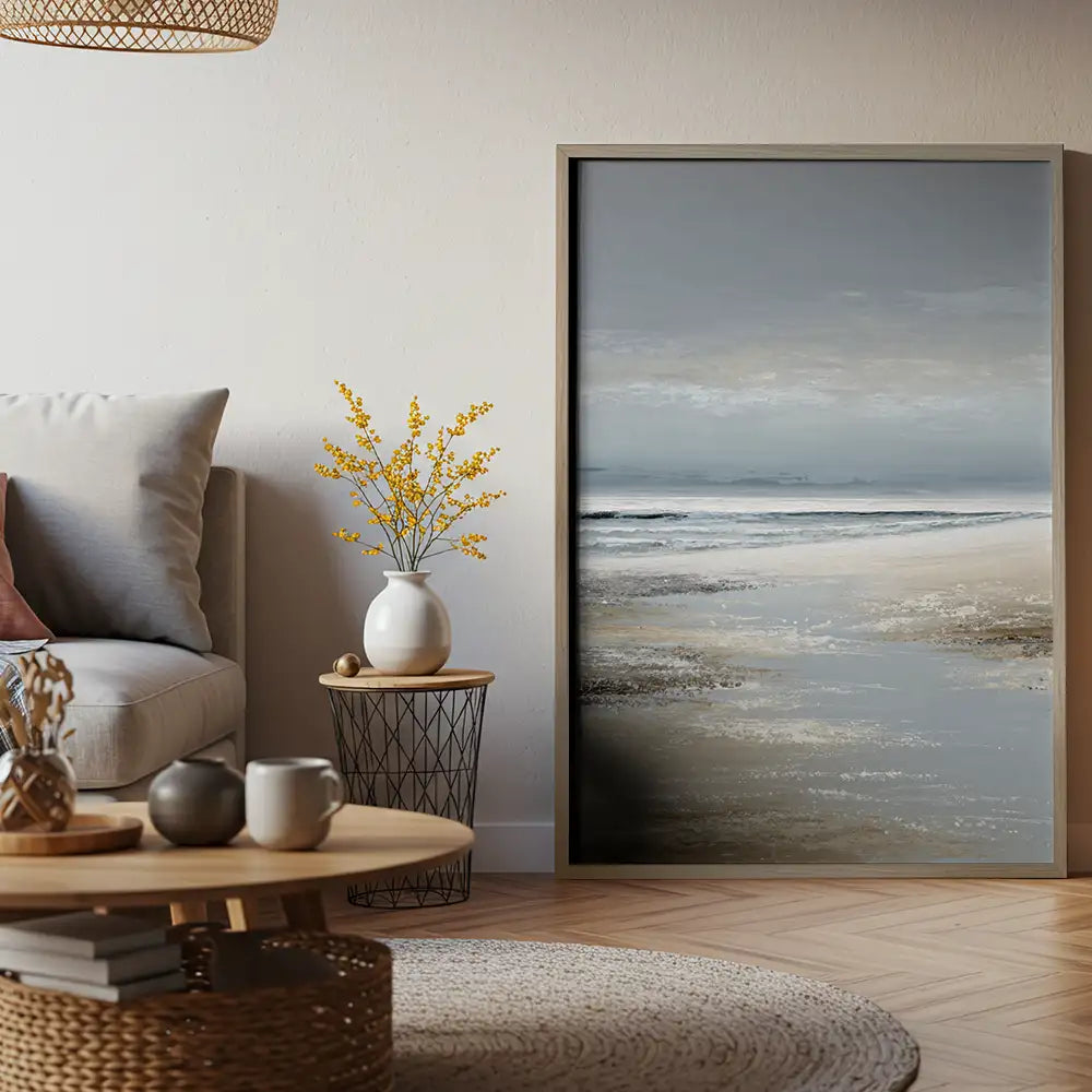 MAREA BAJA — Impresión FineArt 70×100 en marco de madera