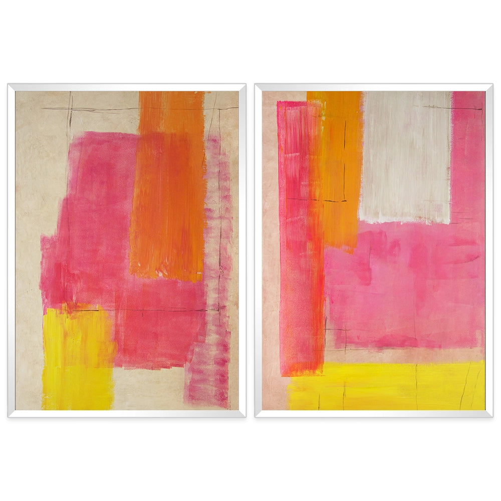 Cuadros alegres abstractos | Pintado a mano